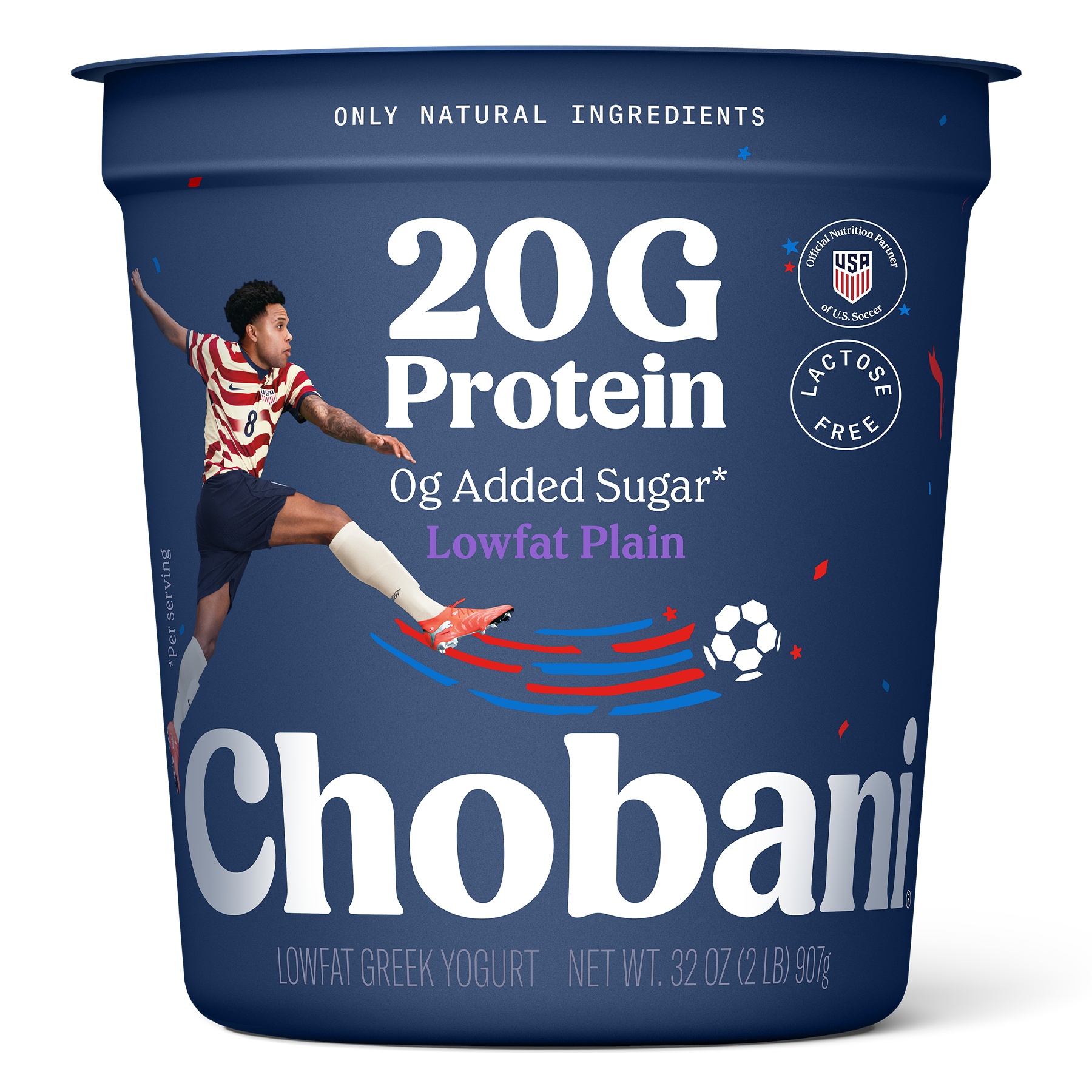 Lowfat Plain 32 Oz - Chobani 20G High Protein Greek Yogurt