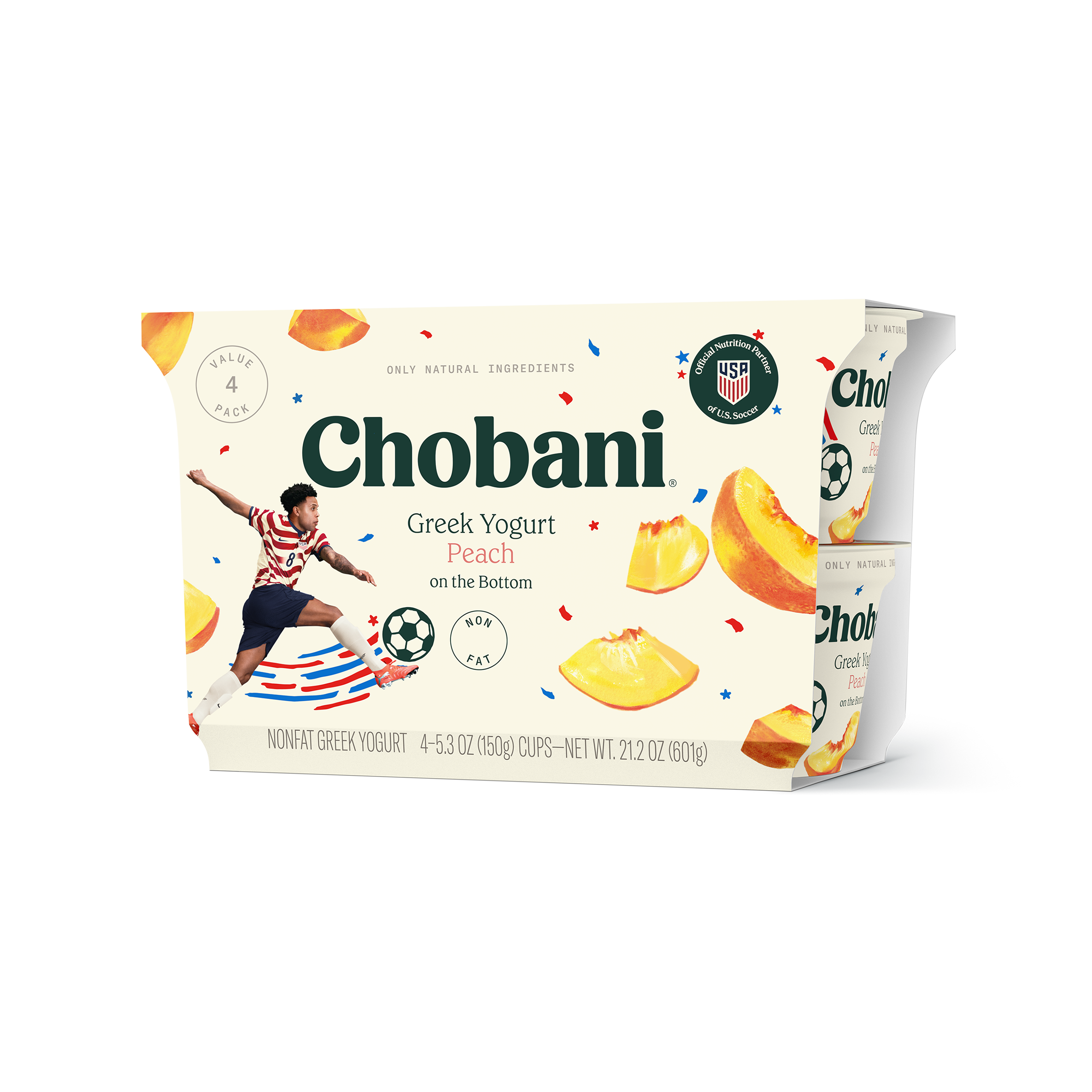 Peach 4 Pack - Chobani Greek Yogurt