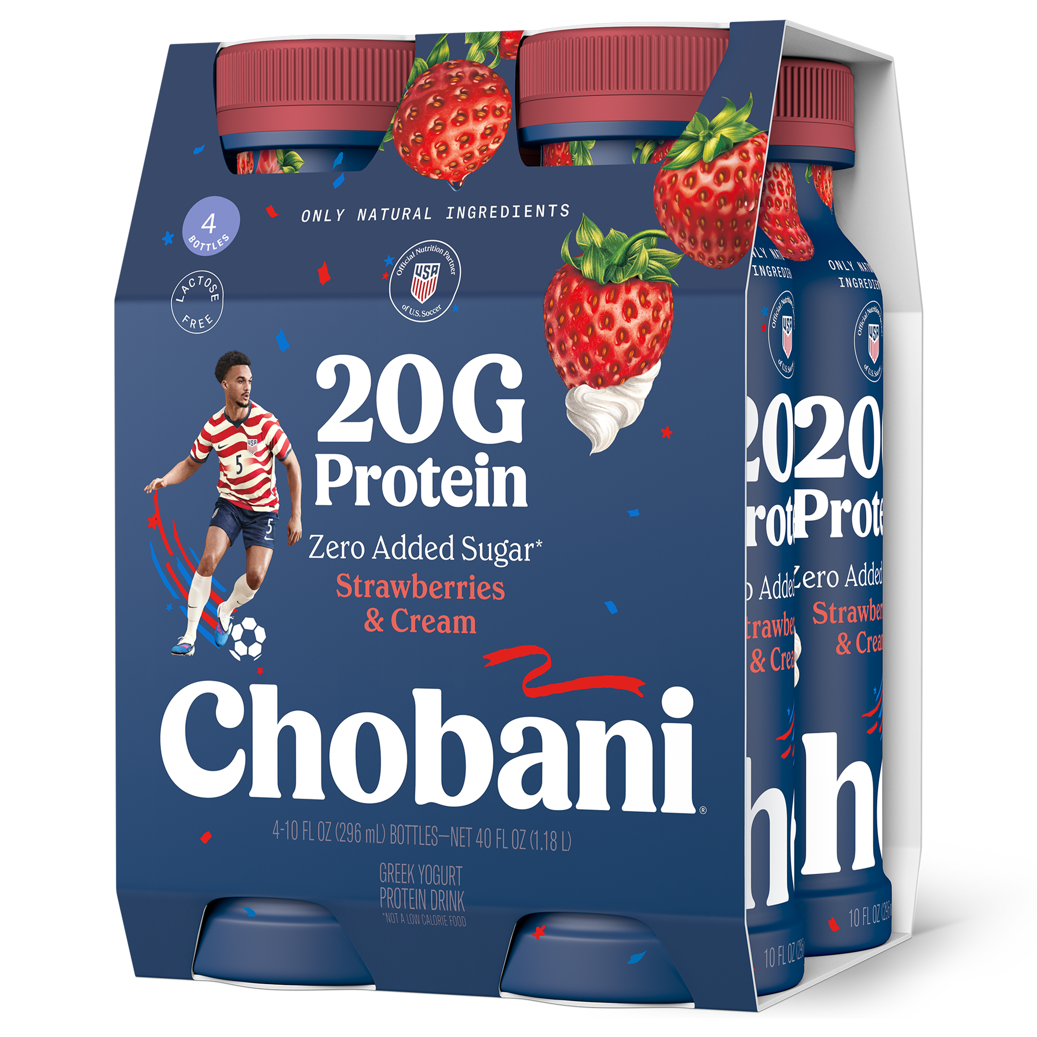 Strawberries & Cream - Chobani 20G High Protein Greek Yogurt Drink