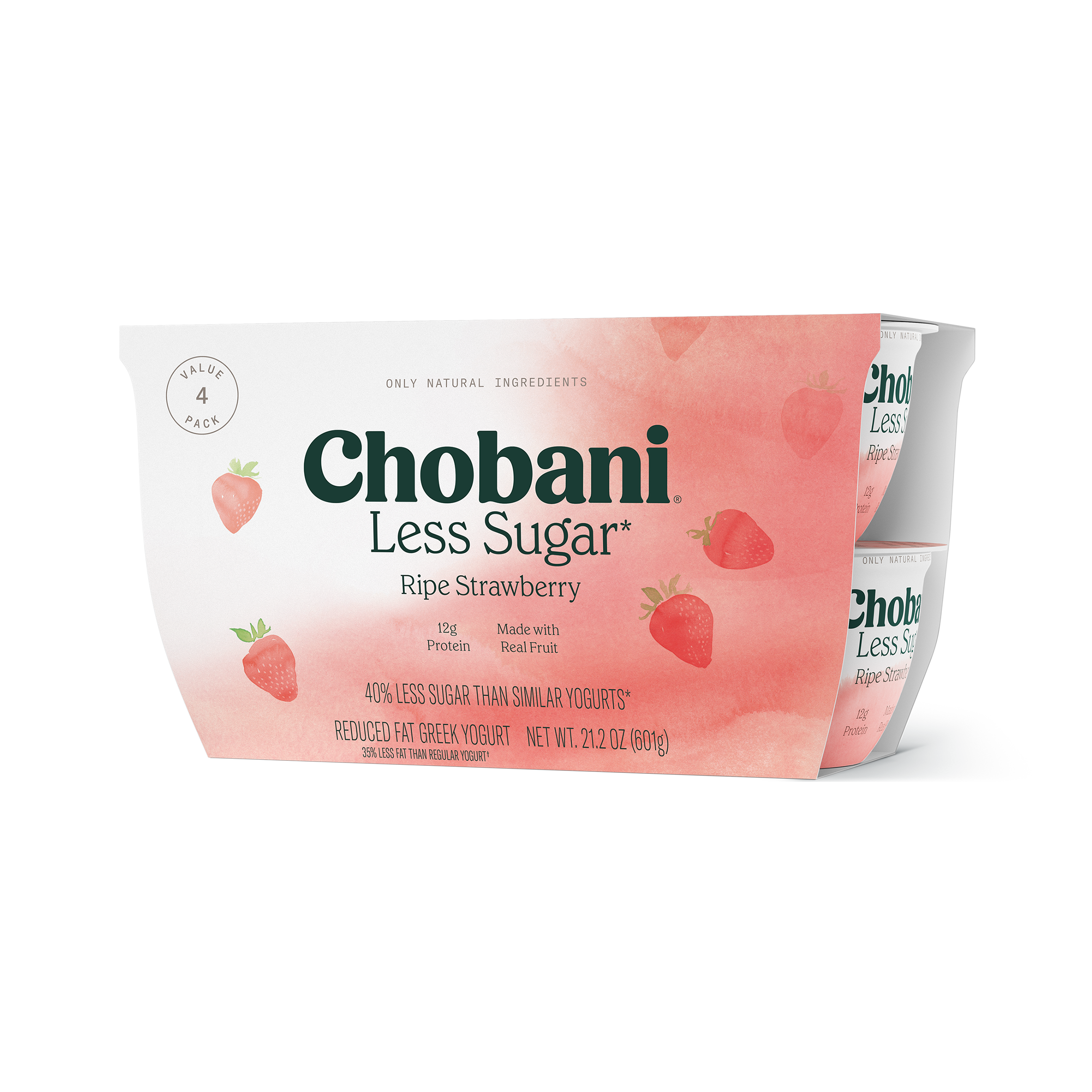 Ripe Strawberry 4 Pack - Chobani Less Sugar*